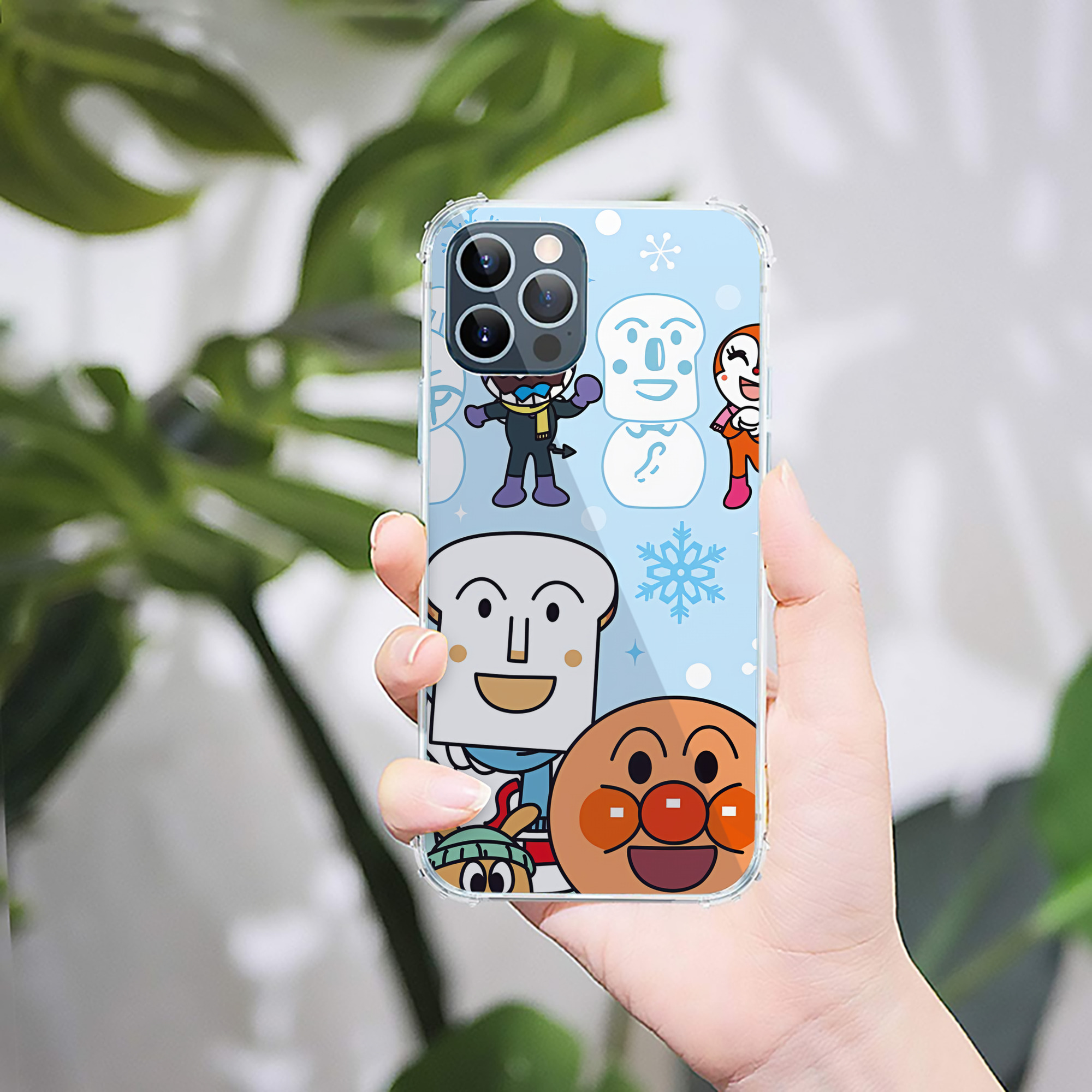 （画像用） アンパンマン Anpanman 【iPhone 12シリーズ対応】透明スマホケース（クリアソフトケース）